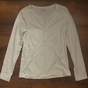 Banana Republic Women's White Long Sleeve Top